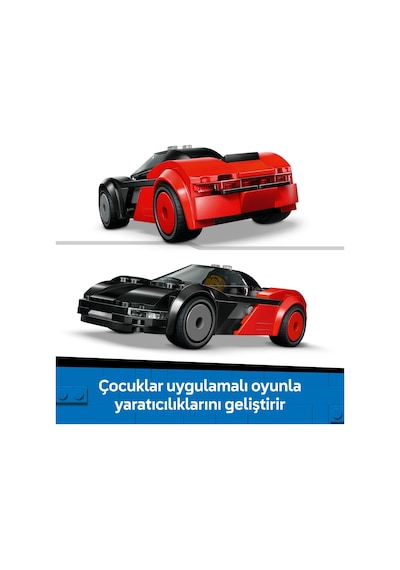 LEGO® City Elektrikli Süper Araba Yapım Seti 60486-5 Yaş Üzeri Çocuklar için Sürücü Minifigürlü Yaratıcı Oyuncak Yapım Seti (109P)