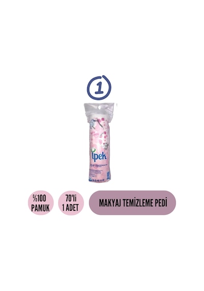 İpek Makyaj Temizleme Pedi 70'li