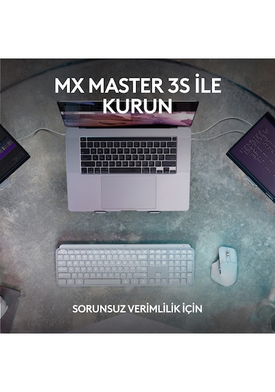 Logitech Mx Keys S Gelişmiş Aydınlatmalı Tam Boyutlu Kablosuz Türkçe Q Klavye - Siyah