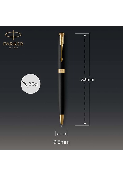 Parker Sonnet Lake Mat Siyah Gt Tükenmez Kalem Siyah