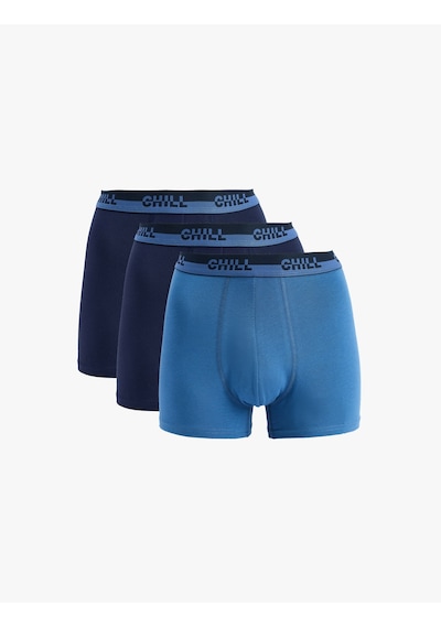 Koton Pamuklu Baskı Detaylı 3'lü Boxer Seti Lacivert 6slm90042mk