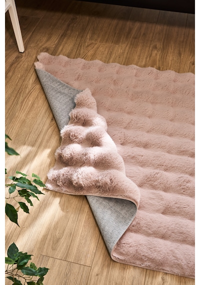 Yünteks Bubble Kabartmalı Peluş Post Halı 120x180 Pudra