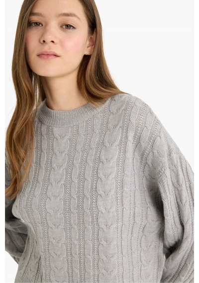Defacto Coool Regular Fit Bisiklet Yaka Triko Kazak T4518az25wngr210 Gri Defacto Coool Regular Fit Bisiklet Yaka Triko Kazak T4518az25wngr210 Gri