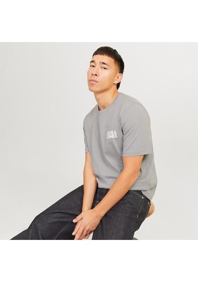 Jack & Jones Jack&jones Corp Logo Ss Erkek Gri Tişört Gri