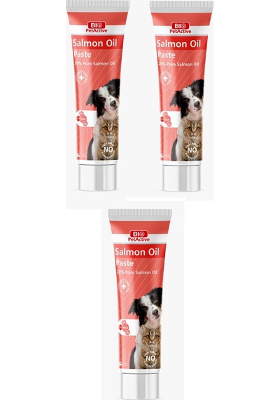 Bio Petactive Salmon Oil Paste Kedi Ve Köpek İçin Somon Yağı Macun 100 Ml. X 3 Adet