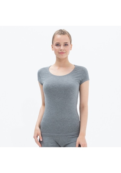 Blackspade Kadın T-Shirt Silver 1622 - Gri Melanj