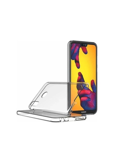 Huawei P 20 Lite Çift Taraflı Silikon Kılıf Şeffaf