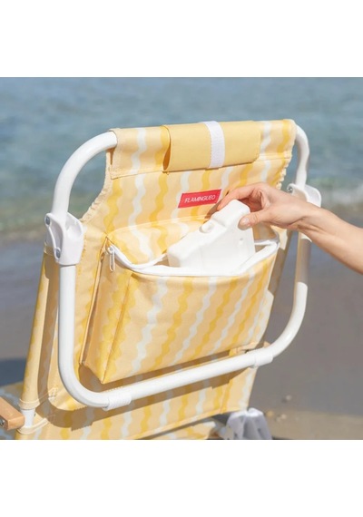 Flamingueo Soğutucu Cepli Plaj Sandalyesi Echo Yellow Sarı