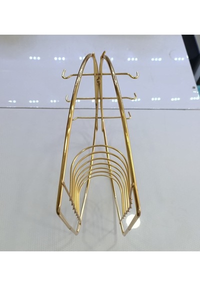 Ksv Kahve Fincan Askılığı - Gold Fincan Askısı Gri