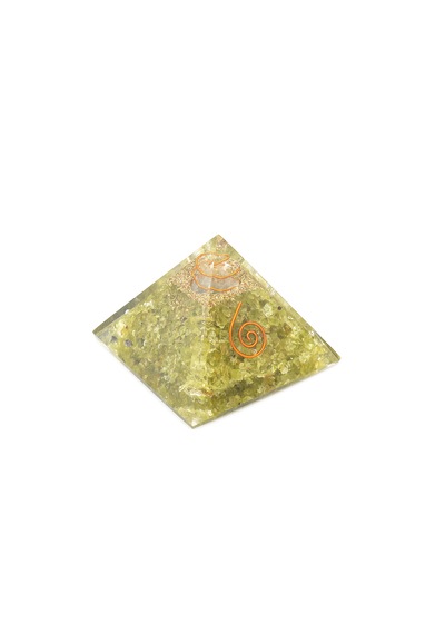 Hakiki Doğal Peridot Olivin Taşlı Orgonit Piramit