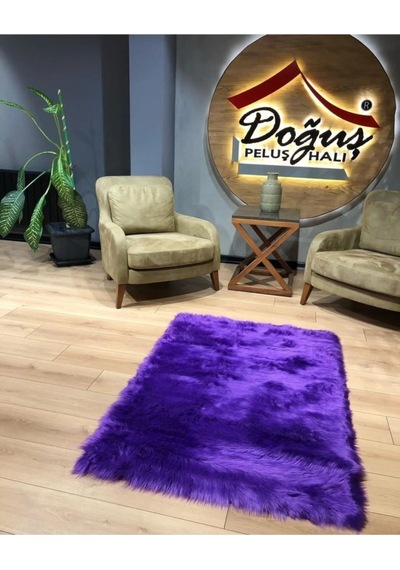 Doğuş Peluş Halı A Post Düz Kesim Mor
