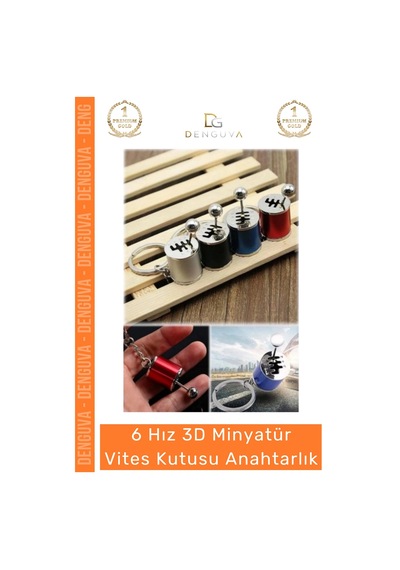 Anahtarlık 6 Hız 3d Minyatür Metal Manuel Hareketli Vites  Aksesuar Oto Vites Anahtarlık
