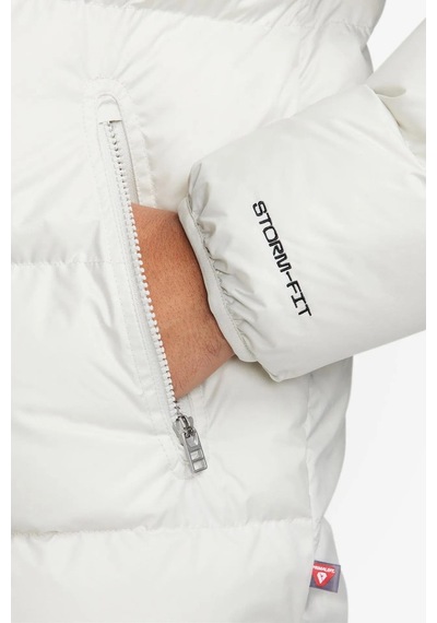 Nike Stormfit Primaloft Synthetic Fit Jacket Rahat Kalıp Kapüşonlu Mont Krem-bej Krem