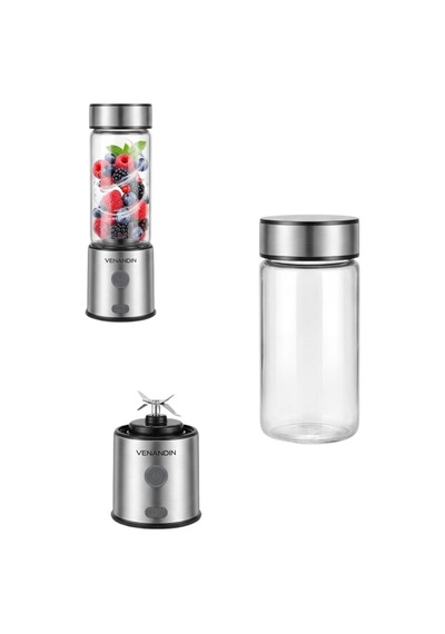 Taşınabilir Cam Blender 450 Ml 350 Ml Çift Hazneli Smoothie Blender - Lisinya