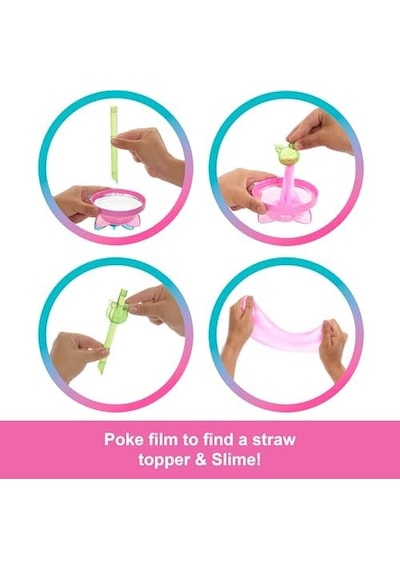 Pop Reveal Milkshake Serisi - Kırmızı Pop Reveal Shakes Serisi Bebek Ve Aksesuar Seti, Kokulu Ve Minik Tavşancık Temalı Bebek Jcn88