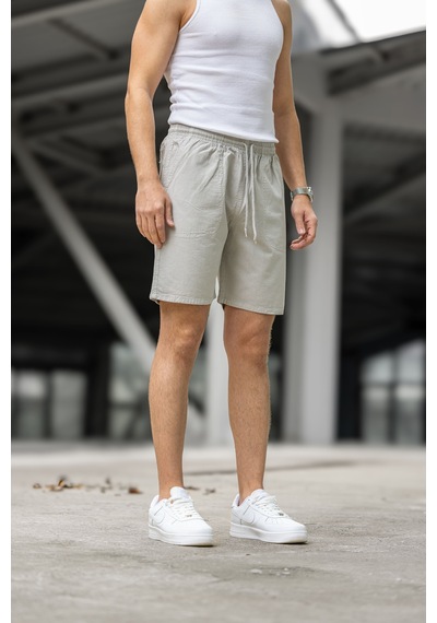 Kite Regular Fit Cepli Kapri Şort - Beyaz Beyaz