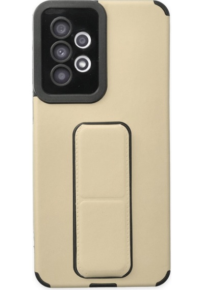 Samsung Galaxy Uyumlu,   A33 5g Kılıf Mega Standlı Silikon - Gold