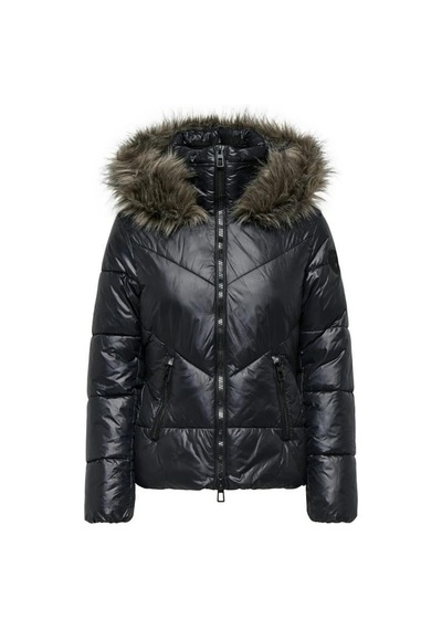 Only 15322003 Onlfever Short Puffer Black Kadın Mont Siyah