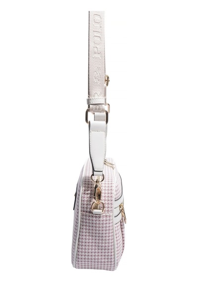 Silver Polo Sp1280 Kadın Çapraz Çanta Kaz Ayağı Ekose Bordo-kemik