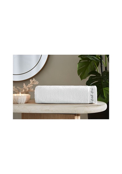 Özdilek Foglıa Beyaz Banyo Havlusu 90 150 Nakışlı-1