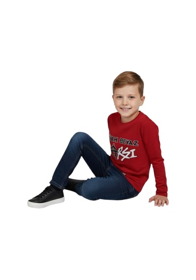 Beşiktaş Orijinal Lisanslı Uzun Kol Sweatshirt Kırmızı