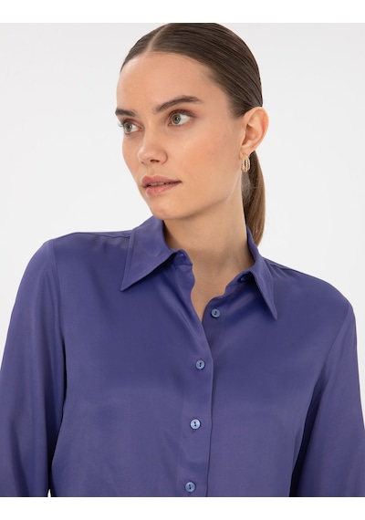 Pierre Cardin Kadın Mor Gömlek Desenli 50318229-vr038 Mor