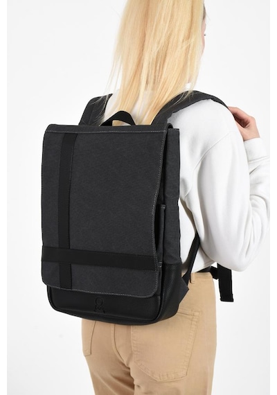Baginn Kadın Sırt Çantası 35 22 Cm Kanvas Kumaş Laptop Bölmeli Business Sırt Çantası Okul Çantası Mega Bag Siyah