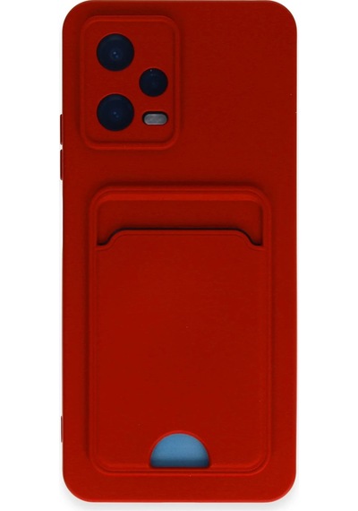 Zengemtx Newface Xiaomi Redmi Note 12 4g Kılıf Kelvin Kartvizitli Silikon - Kırmızı