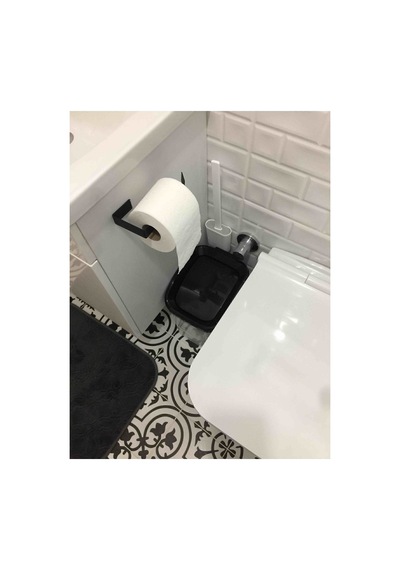 Buççin Online Mağaza Metal Mat Siyah Wc Kağıtlık Tuvalet Kağıtlığı Tuvalet Kağıdı Askısı Yapışkanlı Tasarım Çelik Siyah Çok Renkli