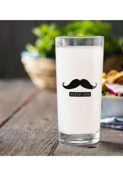 Kişiye Özel Renkli Baskılı Bıyık Rakı Bardağı-2