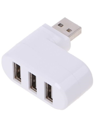 4 Port Usb 2.0 Hub Çoklayıcı Çoğaltıcı 180 Derece Dönen Beyaz
