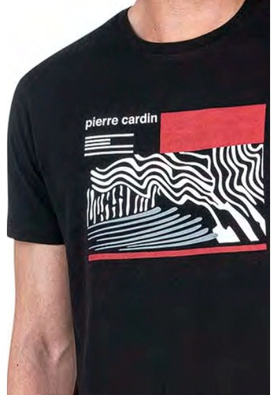 Pierre Cardin 6044 Erkek Kısa Kollu Penye Pijama Takımı-siyah Siyah