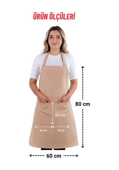 Sevilya Simple Ayar Askılı Mutfak Önlüğü Cappucino