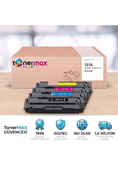 Hp Laserjet Pro 200 Color M251n Uyumlu Toner Seti Çipli 131a Cmyk