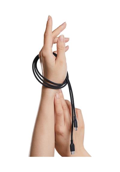 Pitaka Flex Braided Örgülü Tasarımlı Type-c To Type-c Pd Data Ve Şarj Kablosu 60w 1.2m Siyah