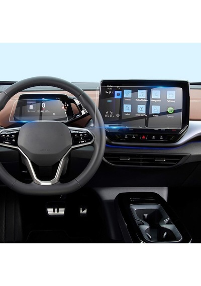 Volkswagen Id.3 Navigasyon Ve Gösterge Paneli Nano Glass Ekran Koruyucu Multimedya Ekran Koruyucu