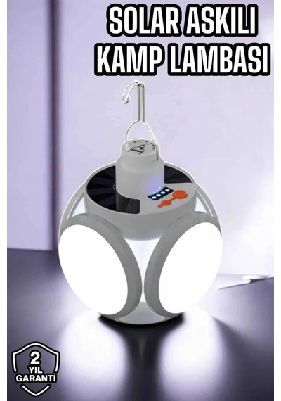 Güneş Enerjili Solar Aydınlatma Kamp Çadır Lambası Şarjlı Ampül Led Şarjlı El Feneri Işıldak Çok Renkli 60452064