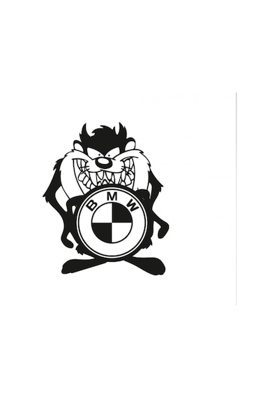 2 Adet B M W Taz Canavarı Sticker Yapıştırma