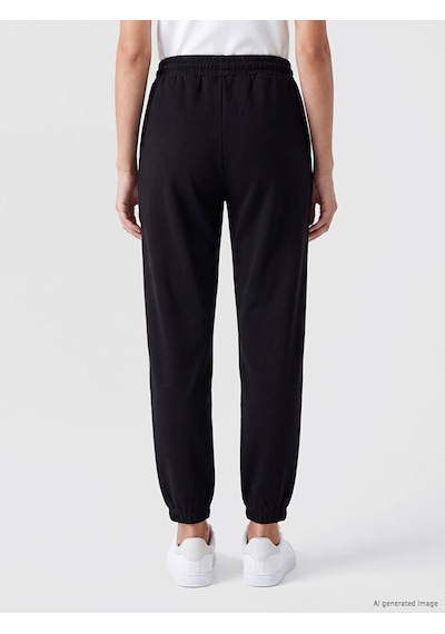 LC Waikiki Lc Waıkıkı Siyah Beli Lastikli Kadın Jogger Eşofman Altı
