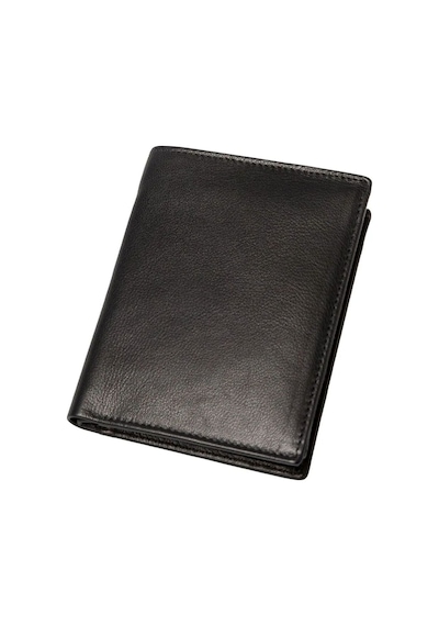 Aclassics Erkek Deri Cüzdan 9.5 Cm, Ince Tasarım, 7 Kart Yuvası, Fermuarlı Bölme Siyah