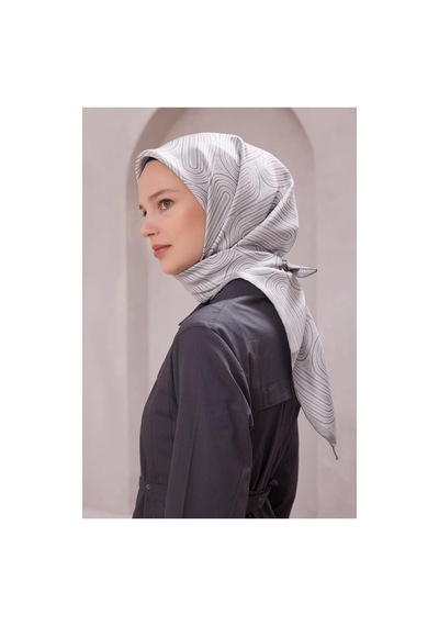 Belli İpek Eşarp - 4209-04 Gri Twill