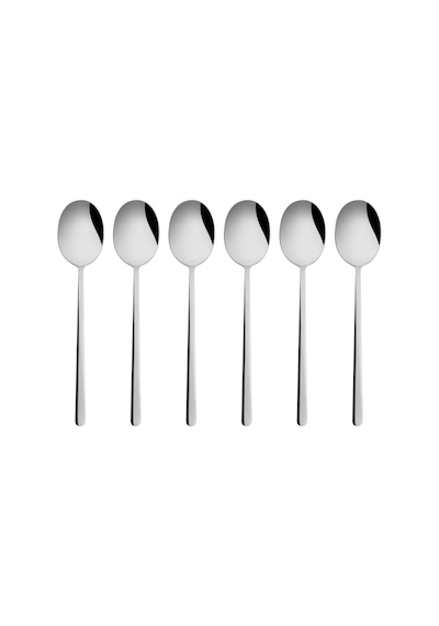 Emsan Bead 6 Parça 18/10 Paslanmaz Çelik Çay Kaşığı Seti Platin Gümüş