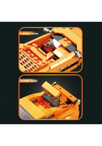 Reobrix Creator 791 Porsche 911 Gt3 Spor Araba Yaratıcı Yapı Blok Seti Building Blocks - 338 Parça