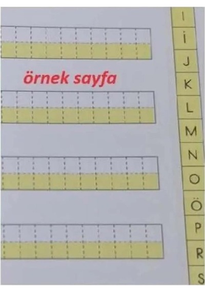 Yeni Müfradat Güzel Yazı Defteri A4 19x27 Cm 24 Yaprak 3 Adet Standart Kılavuz Dil Çizgili Yazı Defteri Satır Aralıklarına Uygun