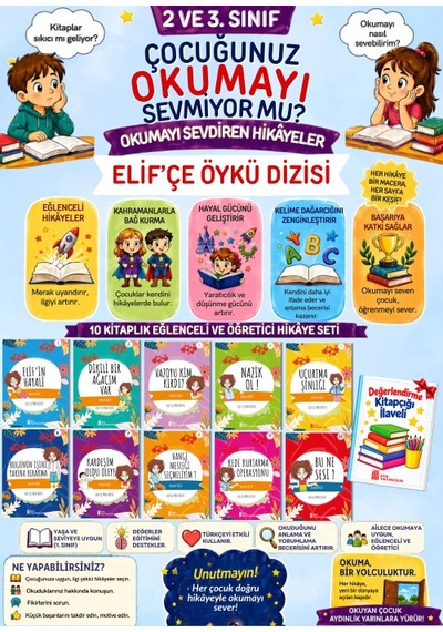 2.sınıflar İçin Öğretmen Onaylı Hikaye Seti 10'lu