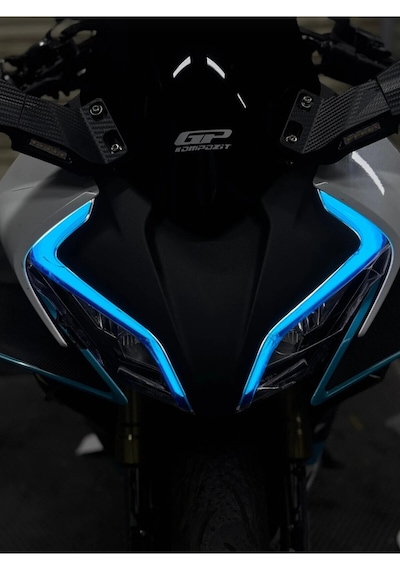 Cf Moto 450 Sr Mavi Led Sticker Folyo Kaplama