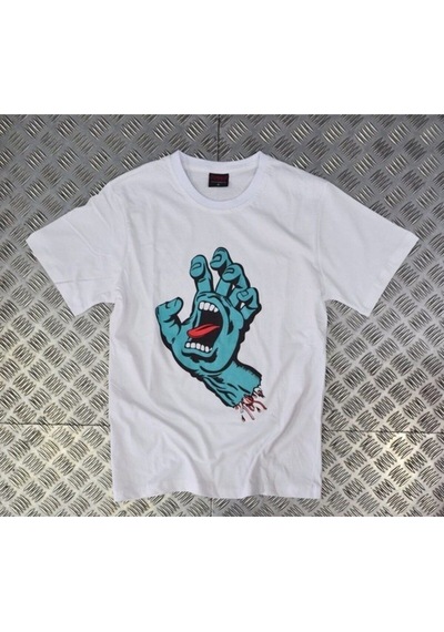 Stoned&Fame Santa Cruz Baskılı T-shirt Beyaz