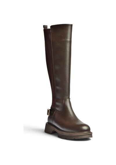 Fox Shoes Z361701009 Kahverengi Arkası Dalgıç Kumaş Streç Kadın Çizme