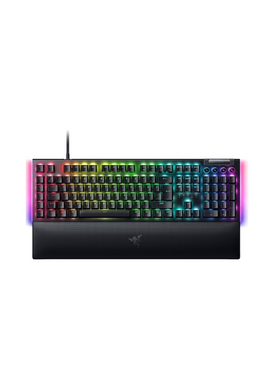 Blackwidow V4 Yeşil Anahtar - Chroma Rgb Mekanik Oyun Klavyesi - Snap Tap Tıklamalı Mekanik Anahtarlar, 6 Özel Makro Tuşu, Avuç İçi Dayanağı Tr Düzeni Siyah