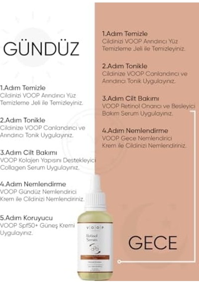 Voop Retinol Onarıcı Ve Besleyici Bakım Emission 2% Serumu 30 Ml 3 Paketi